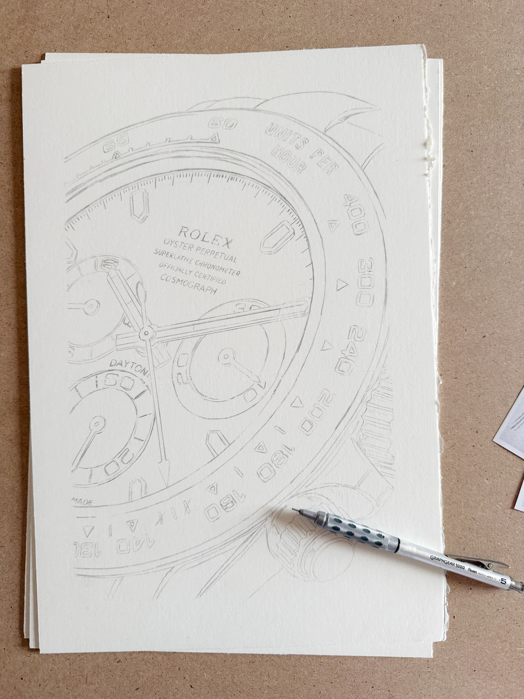 Neon Time — Daytona II, additional preparatory sketch (work in progress) by Francesca Perona