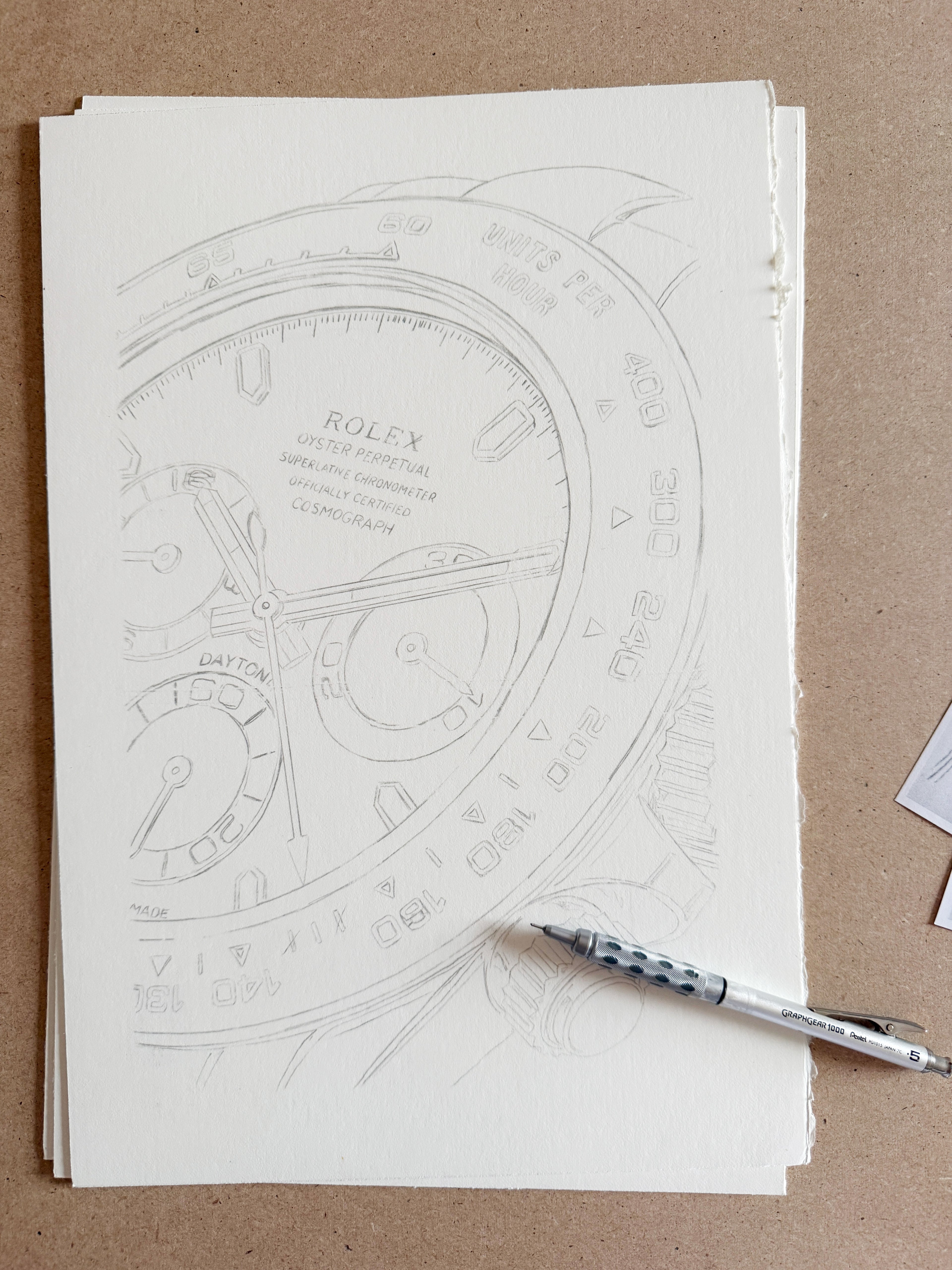 Neon Time — Daytona II, additional preparatory sketch (work in progress) by Francesca Perona